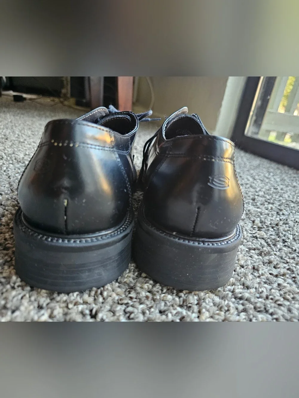 Vintage Skechers Men's Black Leather Lace-Up Oxford Dress Shoes Size 11